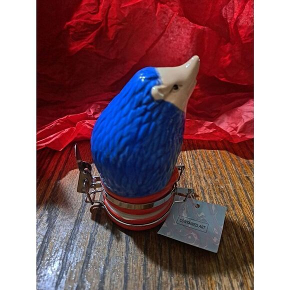 New Contained Art Hedgehog Air Tight Container Unique 420 Art Glass Stash Box - Picture 3 of 6